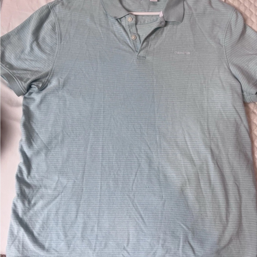Calvin Klein Soft Blue Polo Shirt